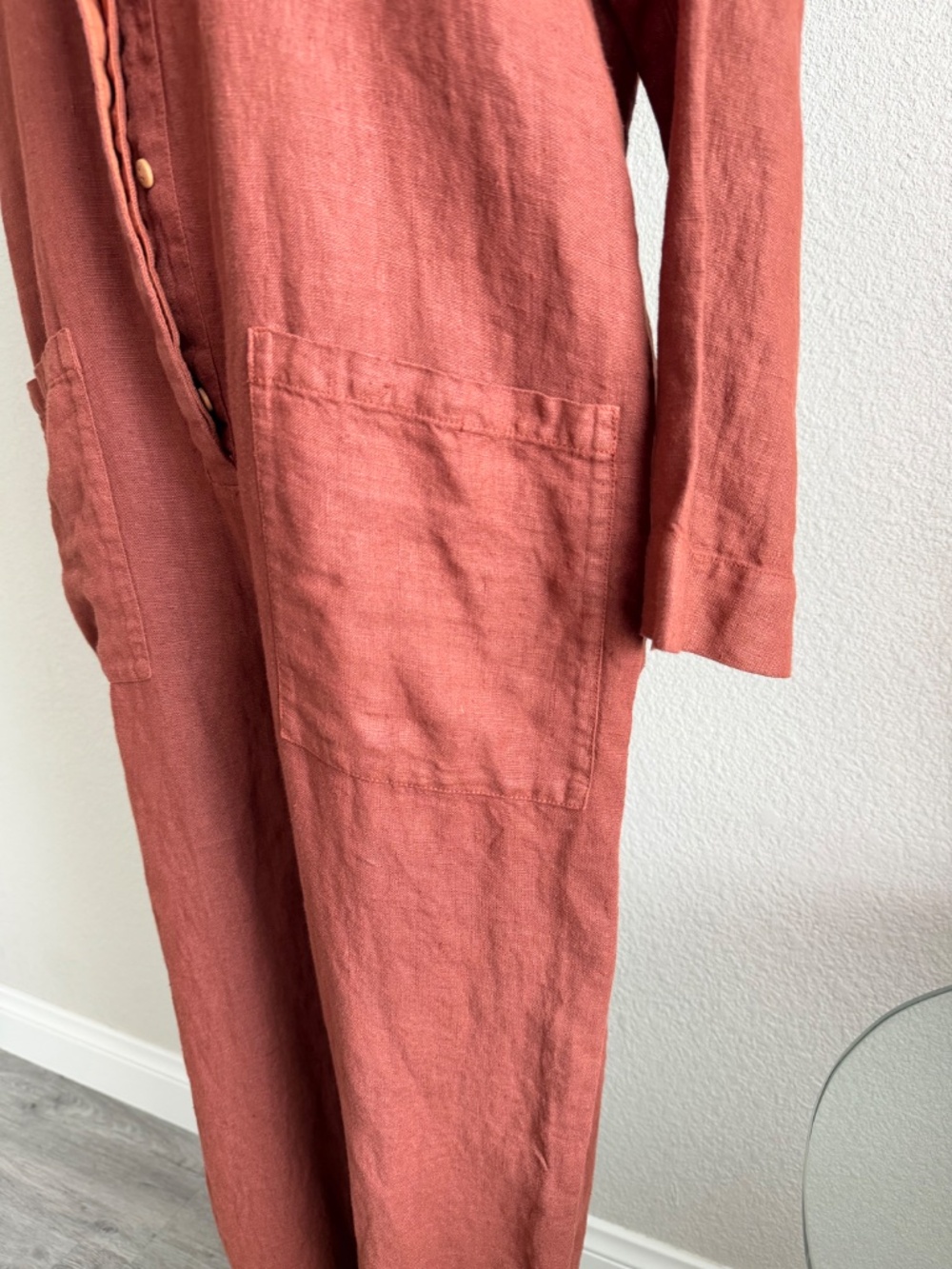Zara Linen Jumpsuit. - Picture 6 of 10